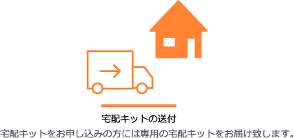 宅配キットをお申し込みのお客様にはご送付
